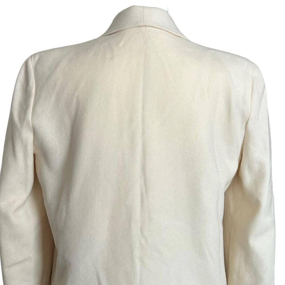 80s Cream Wool Skirt Suit Set Blazer XS Light Academia - Picture 11 of 16